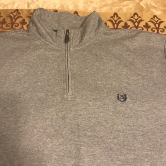 1/4 Zip Gray Chaps Long Sleeve Shirt (worn once) - Picture 2 of 3
